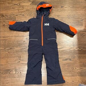 Helly Hansen Dark Blue and Bright Orange Snowsuit